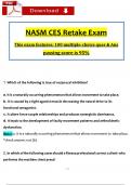 (2024 / 2025) NASM CES Retake Exam Questions with Verified Answers, 100% Guarantee Pass Score