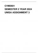 CVM2601 ASSIGNMENT 3 YEAR 2024 SEMESTER 2