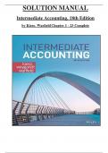 Test Bank with Solution Manual for Intermediate Accounting 18th Edition by (Kieso/Weygandt/ Warfield) All 23 Chapters Covered & Verified, ISBN: 9781119790976