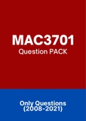 MAC3701 - Exam Questions PACK (2008-2021)