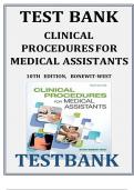 TEST BANK for Clinical Procedures for Medical Assistants 10th Edition Bonewit-West ISBN 9780323377119 Chapter 1-23 | ultimate Guide A+