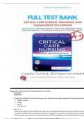 TEST BANK for Priorities in Critical Care Nursing 9th Edition By Linda Urden, Kathleen Stacy, Mary Lough (All Chapters, 100%  Verified, A+ Grade ultimate)