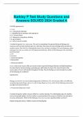 Barkley P Test Study Questions and Answers SOLVED 2024 Graded A