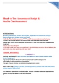 NR 304 /302– Health Assessment I and II Head to Toe Assessment Final Script & Head to Chest Assessment