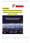 Test Bank for- Operations and Supply Chain Management The Core 16th Edition By Jacobs, Chase {All Chapters, 100% Original Verified, A+ Grade] COMPLETE GUIDE