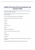 N3632 Final Exam Review Questions and Answers 2024