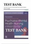 Test Bank for Varcarolis Essentials of Psychiatric Mental Health Nursing Chapters 1-28 | Complete Guide A+