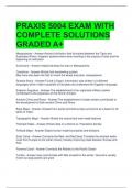 PRAXIS 5004 EXAM WITH COMPLETE SOLUTIONS GRADED A+