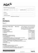 AQA AS LEVEL PHYSICS PAPER 2 JUNE 2024 FINAL QUESTION PAPER 