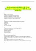 SPI Practice (ARDMS A & B) Exam Questions and Answers 100% Correct 2024-2025