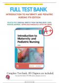 Test Bank: Introduction to Maternity and Pediatric Nursing, 9th Edition by Gloria Leifer - Chapters 1-34, 9780323826808 | Rationales Included