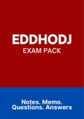 EDDHODJ (Notes, ExamPACK, QuestionPACK, Tut201 Memo)