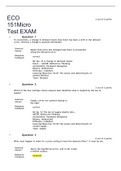 ECO 151Micro Test EXAM| GRADED A