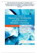 FOUNDATIONS OF MATERNAL-NWBORN AND WOMEN’S HEALTH NURSING 8TH EDITION MURRAY’S TESTBANK/ALL CHAPTERS 1-28/COMPLETE GUIDE 2024-2025