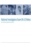 National Investigators Exam (NIE) crammer / study / revision notes