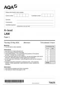 AQA A LEVEL LAW PAPER 1 JUNE 2024 FINAL QUESTION PAPER 