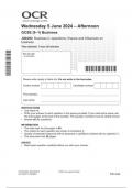 OCR GCSE Business paper  (J204_02) Question paper_ June 2024