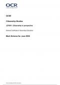 OCR GCSE Citizenship Studies  paper  (J270_01) Mark scheme_ June 2024