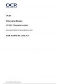 OCR GCSE Citizenship Studies  paper  (J270_02) Mark scheme_ June 2024