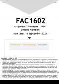 FAC1602 Assignment 2 (ANSWERS) Semester 2 2024 - DISTINCTION GUARANTEED