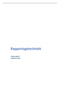 Rapportagetechniek samenvatting