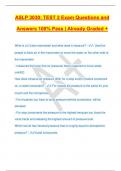 ASLP 3030: TEST 2 Exam Questions and Answers 100% Pass | Already Graded +