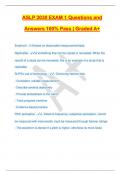 ASLP 3030 EXAM 1 Questions and Answers 100% Pass | Graded A+