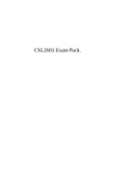 CSL2601 Exam Pack.