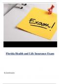 Florida Health and Life Insurance Exam ( Latest 2024 / 2025 ) Actual Questions and Answers 100% Correct