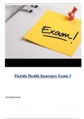 Florida Health Insurance Exam 3 ( Latest 2024 / 2025 ) Actual Questions and Answers 100% Correct