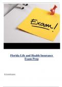 Florida Life and Health Insurance Exam Prep ( Latest 2024 / 2025 ) Actual Questions and Answers 100% Correct