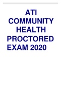 ATI COMMUNITY PROTOCTORED EXAM 2020(COMPLETE QUESTIONS AND ANSWERS )(GRADED  A+)