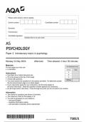 AQA AS LEVEL PSYCHOLOGY PAPER 1 JUNE 2024 FINAL QUESTION PAPER