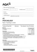 AQA AS LEVEL PSYCHOLOGY PAPER 2 JUNE 2024 FINAL QUESTION PAPER