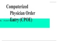 NR 360 Week 6 Assignment; RUA; Technology Presentation - Computerized Physician Order Entry (COPE)