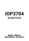 IOP3704 (ExamPACK, QuestionPACK, Tut201 Memos)