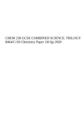 CHEM 238 GCSE COMBINED SCIENCE: TRILOGY 8464/C/1H Chemistry Paper 1H Qp 2020