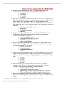 ATI Practice Questions for Pediatrics