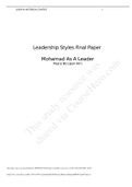 9. LeadershipStyleForHistoricalFIgure-MohamadPBUH-StudyPoo