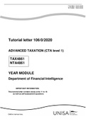 Tutorial letter 106/0/2020 ADVANCED TAXATION (CTA level 1)