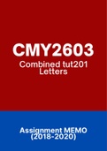 CMY2603 - Combined Tut201 Letters (2018-2020)