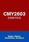 CMY2603 (ExamPACK, QuestionPACK, Tut201 Letters)