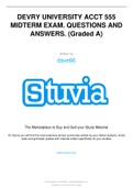 ACCT 555 MIDTERM EXAM. QUESTIONS AND ANSWERS. (Graded A)