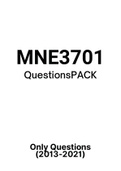 MNE3701 - Exam Questions PACK (2013-2021)