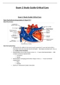 NR 340 Exam 2 Study Guide Critical Care