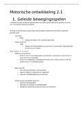 Samenvatting cursus motorische ontwikkeling 2.1