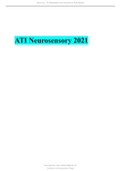 ATI Neurosensory 2021 Updated questions and verified Answers