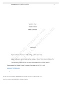 Liverty University PSYC255 Synthesis Paper