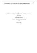 NR 506 Week 3 Assignment; Quality Healthcare; Measuring NP Performance - Childhood Immunization