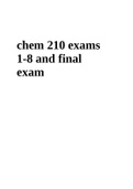 CHEM 210 Module 1, 2, 3, 4, 5, 6, 7, 8 Exam Newest Questions and Answers (2023 / 2024) (Verified Answers)